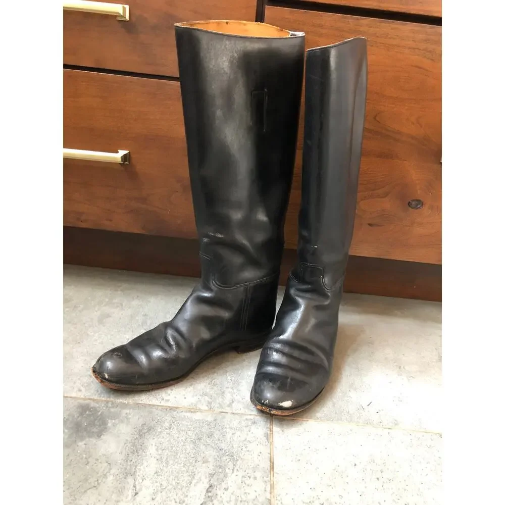 Vintage Manfield & Sons Tall Leather Riding Boots - Made in England Size‎ US 9.5